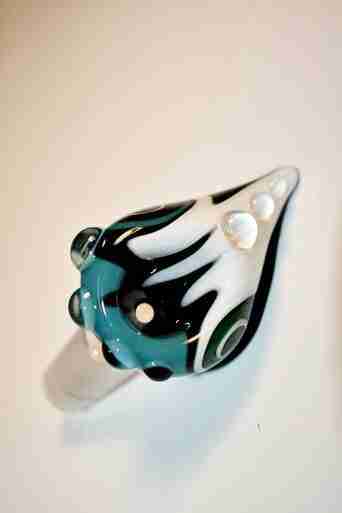 Mikey Glass Wave Bay Swirl Alien Head 14mm Bowl