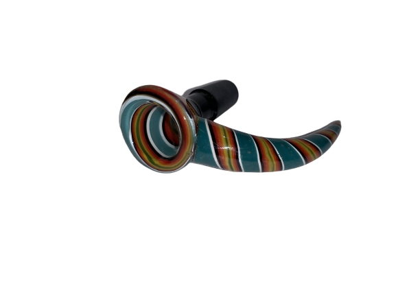 Glass Bowl Fancy Swirl Handle