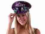 Purple Sequin Captain Hat
