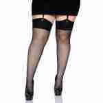 Fishnet Thigh High Stockings Plus Size
