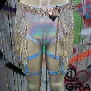 Je Taime Golden Girl rhinestone dangle Belt