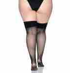 Fishnet Thigh High Stockings Plus Size