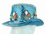 Aqua Blue Sequin Top Hat