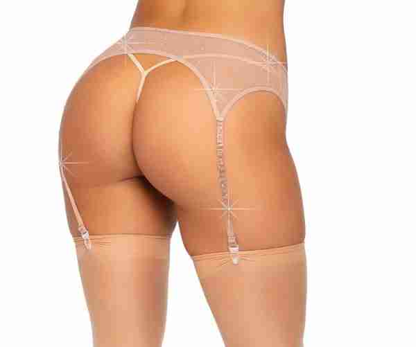 Roxy Rhinestone Garter Belt