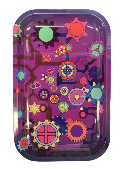 Medium Rolling Tray Purple Gear