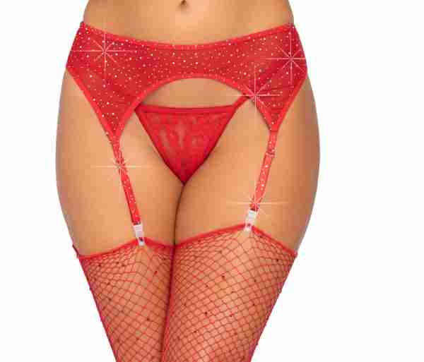 Roxy Rhinestone Garter Belt