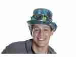 Aqua Blue Sequin Top Hat