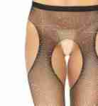 Rhinestone Fishnet Suspender Pantyhose