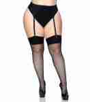 Fishnet Thigh High Stockings Plus Size