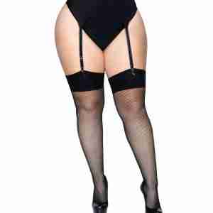 Fishnet Thigh High Stockings Plus Size