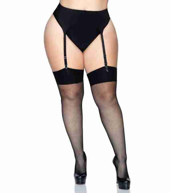 Fishnet Thigh High Stockings Plus Size