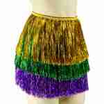 Layered Tinsel Wrap Skirt Mardi Gras