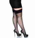 Fishnet Thigh High Stockings Plus Size