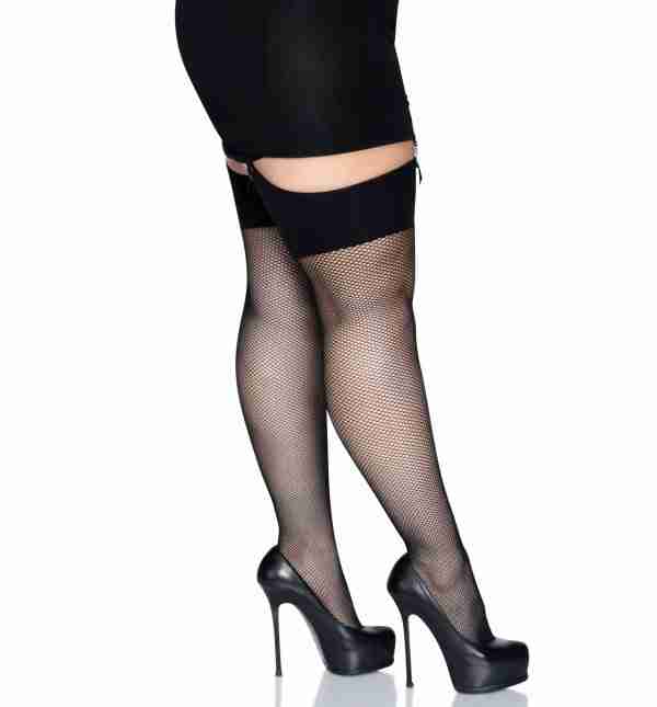 Fishnet Thigh High Stockings Plus Size