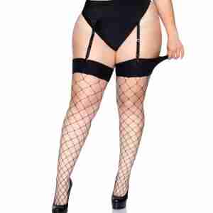 Fence Net Stockings Plus Size