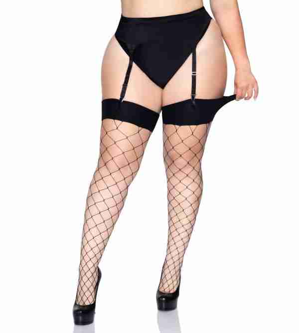 Fence Net Stockings Plus Size