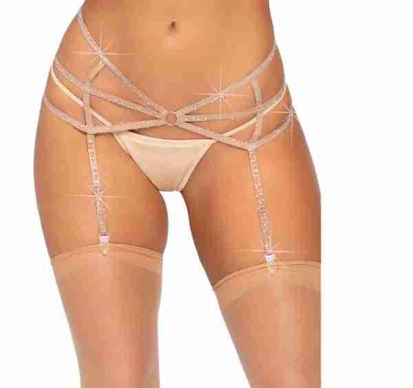 Rhinestone Garter Belt