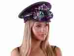 Purple Sequin Captain Hat