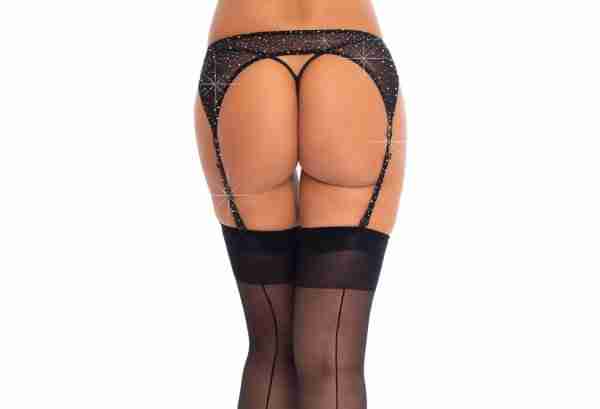 Roxy Rhinestone Garter Belt