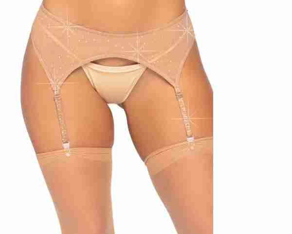 Roxy Rhinestone Garter Belt