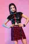 Croft Buckle Low Waist Plaid Skirt