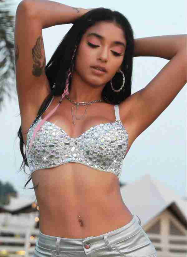 Rhinestone Sparkling Gem Bra