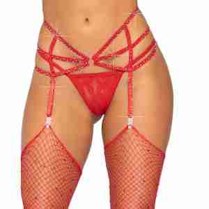 Rhinestone Garter Belt