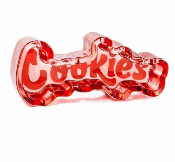 Cookies original Mint Glass Ashtray-Red