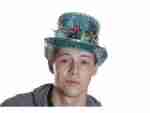 Aqua Blue Sequin Top Hat