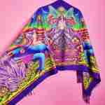 Trippy Fairycore Fringed Pashmina