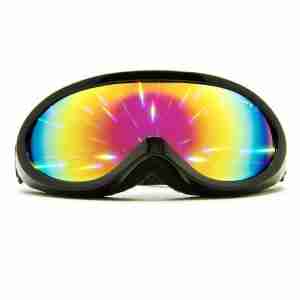 GloFX Black Diffraction Ski Goggles β Rainbow Gradient