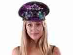 Purple Sequin Captain Hat