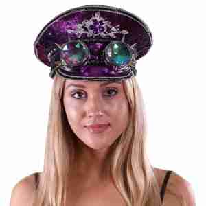 Purple Sequin Captain Hat