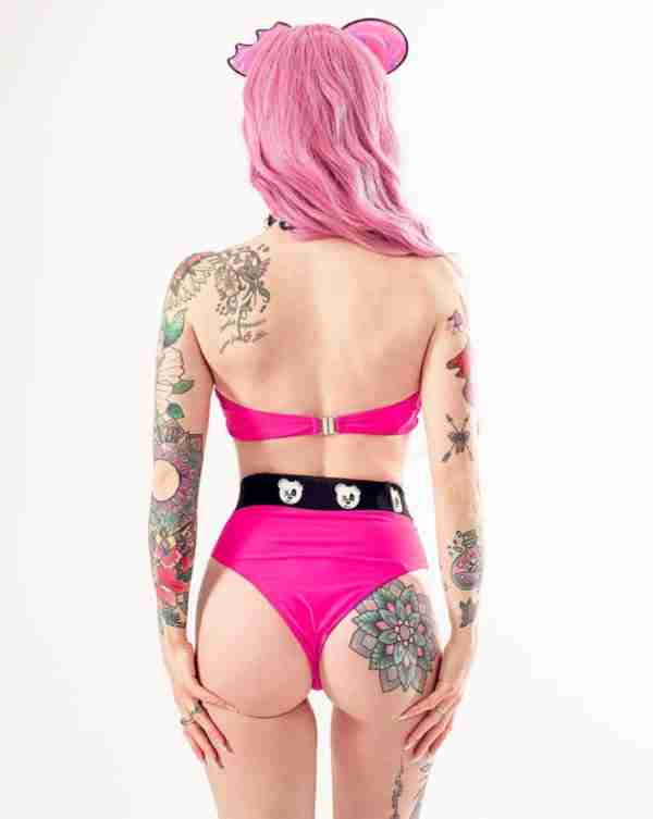 Bear Metal Melted Bandeau Bikini Top