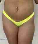 Basic Neon Yellow Low Rise Scrunch Back Bottoms