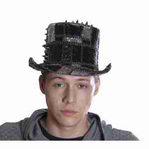 Black Sequin Top Hat