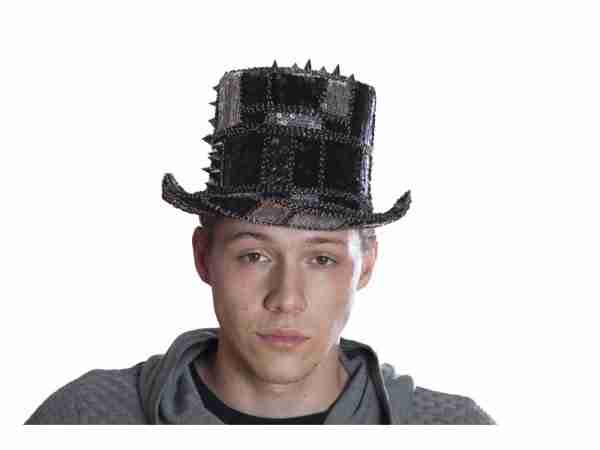 Black Sequin Top Hat