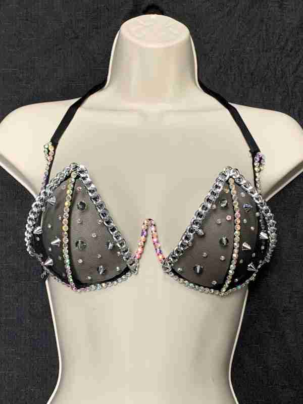 Chaza Fashions Spike Mesh Tops