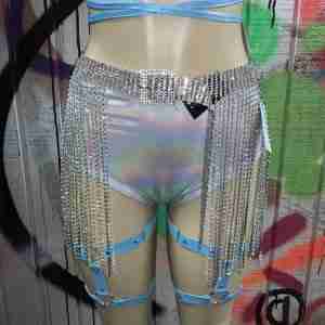 Je Taime Silver Stallion Rhinestone Dangle Belt