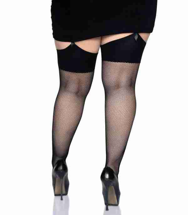 Fishnet Thigh High Stockings Plus Size