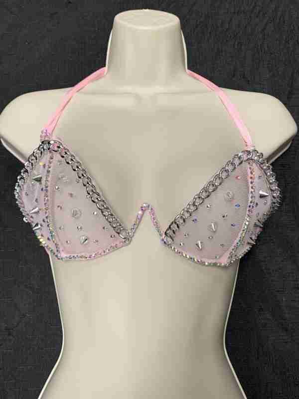 Chaza Fashions Spike Mesh Tops