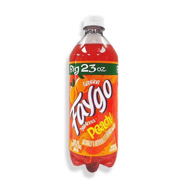 Faygo Peach Soda 23 oz