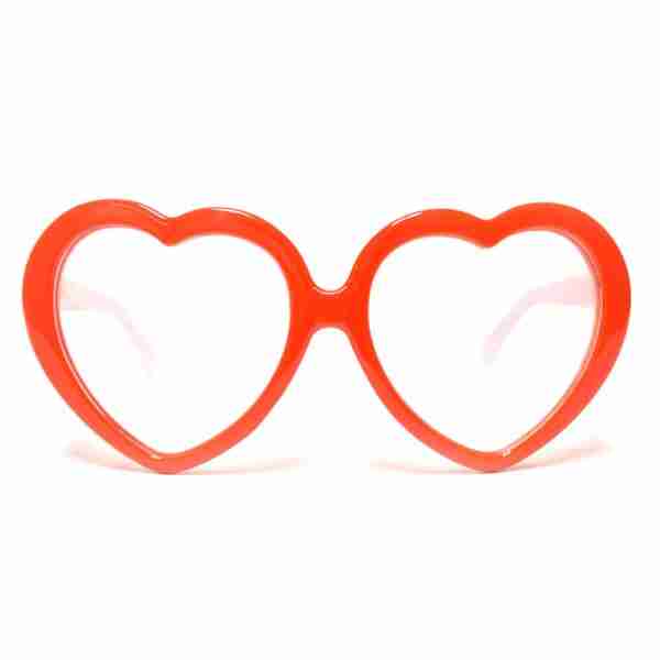 GloFX Heart Shaped Diffraction Glasses – Red
