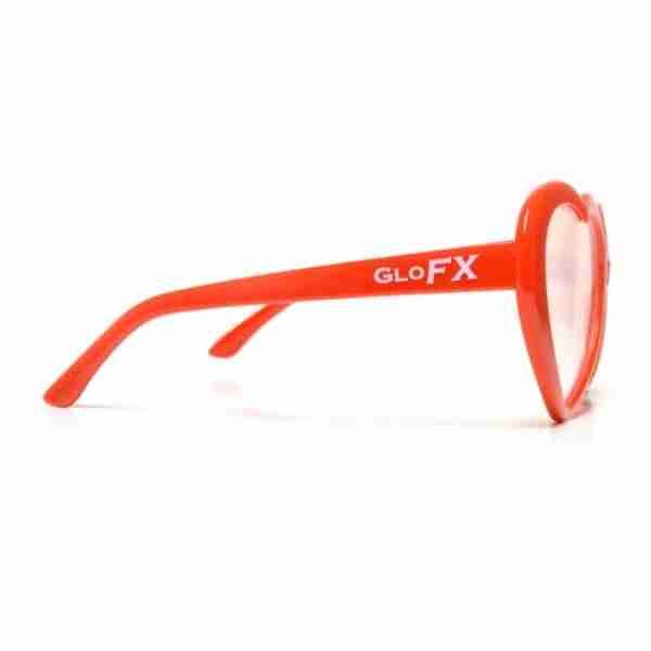 GloFX Heart Shaped Diffraction Glasses – Red
