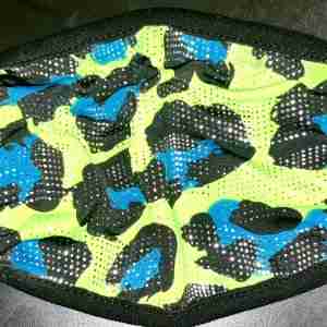 One Stop Rave Face Mask Green Leopard
