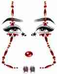 Clown Rhinestone Stick-On Jewels
