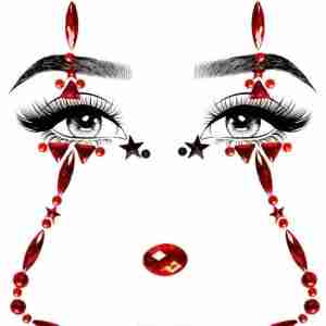 Clown Rhinestone Stick-On Jewels