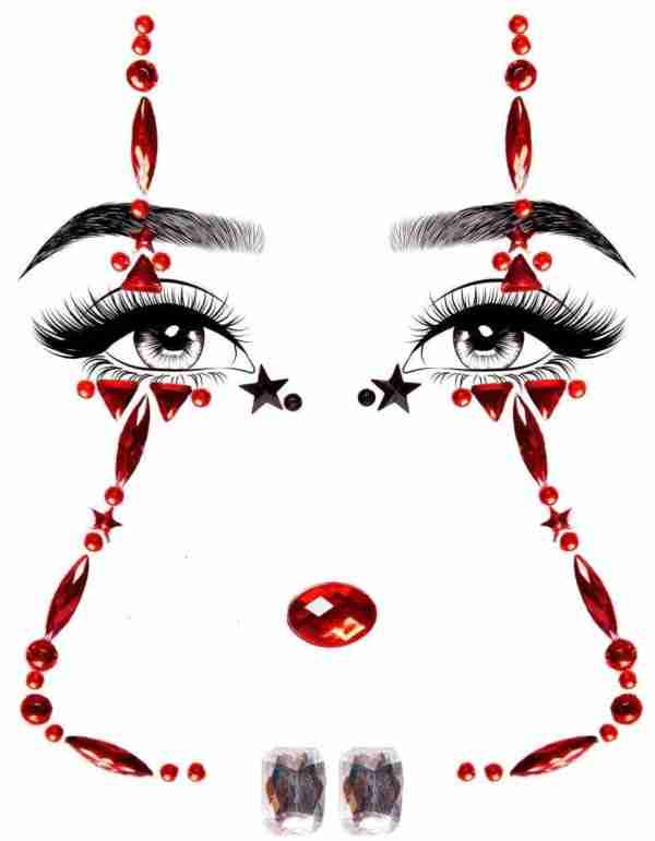 Clown Rhinestone Stick-On Jewels