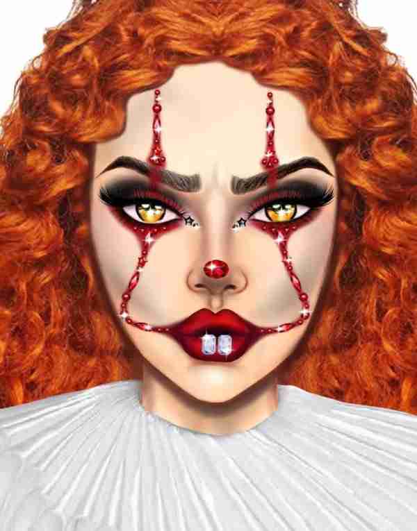 Clown Rhinestone Stick-On Jewels
