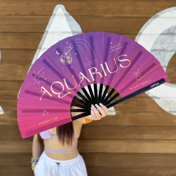 DeFlare Hand Fan Celestial Zodiac Collection